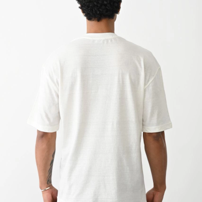 Baskılı Oversize T-Shirt - Beyaz -