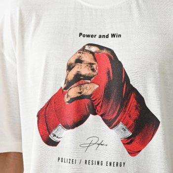 Baskılı Oversize T-Shirt - Beyaz -