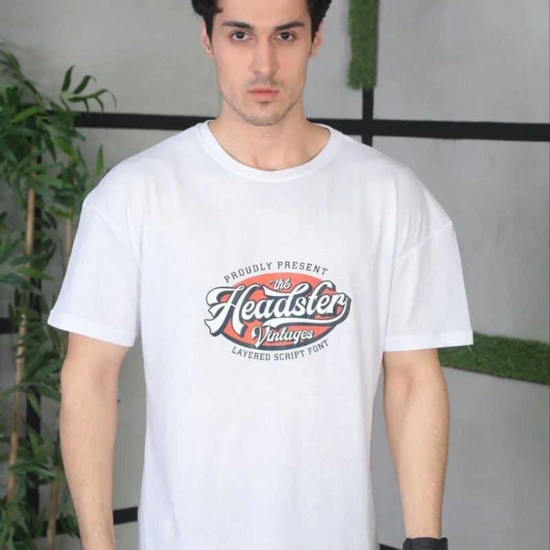 Baskılı Oversize T-Shirt - Beyaz -