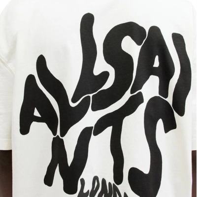 Baskılı Oversize T-shirt - Beyaz -