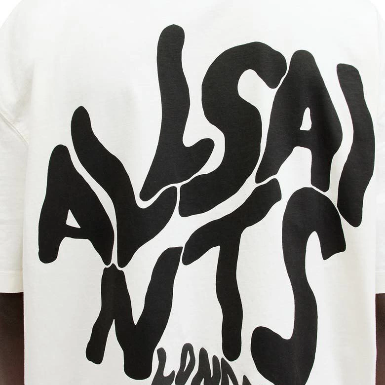 Baskılı Oversize T-shirt - Beyaz -