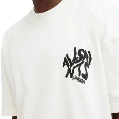 Baskılı Oversize T-shirt - Beyaz -