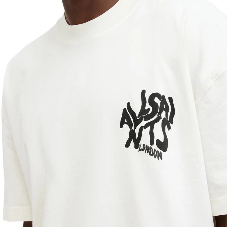 Baskılı Oversize T-shirt - Beyaz -