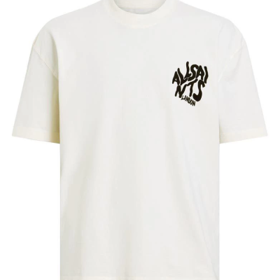 Baskılı Oversize T-shirt - Beyaz -