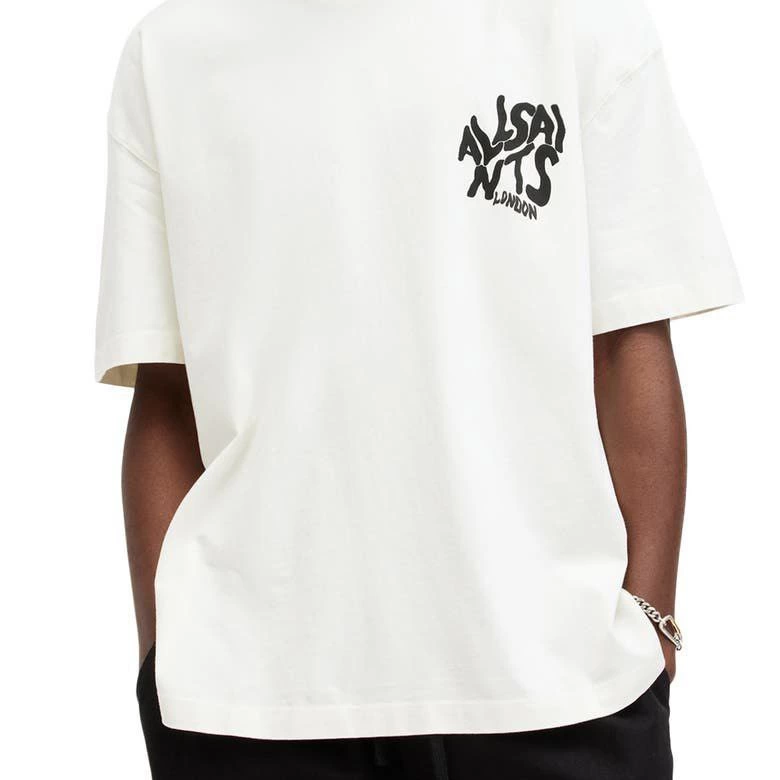 Baskılı Oversize T-shirt - Beyaz -