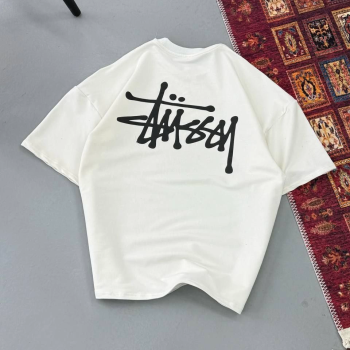 Baskılı Oversize T-shirt - Beyaz -