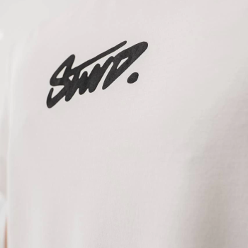 Baskılı Oversize T-shirt - Beyaz -