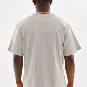 Baskılı Oversize T-Shirt - Gri -