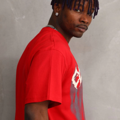 Baskılı Oversize T-Shirt - Kırmızı -