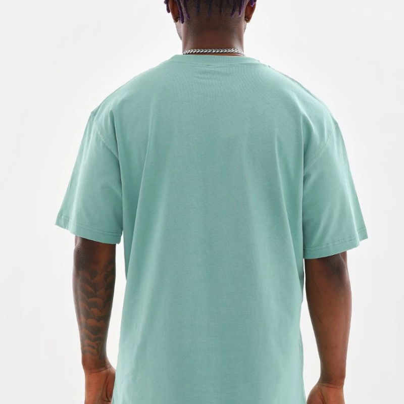 Baskılı Oversize T-Shirt - Mint Yeşili