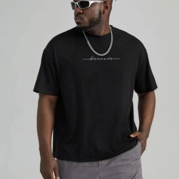 Baskılı Oversize T-Shirt - Siyah -