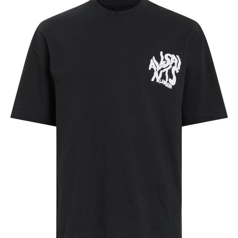 Baskılı Oversize T-shirt - Siyah -