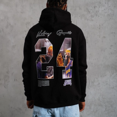 Baskılı Oversize Üç İplik Kapüşonlu Sweatshirt - Siyah