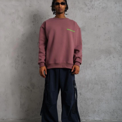 Baskılı Sweat - Gül Kurusu