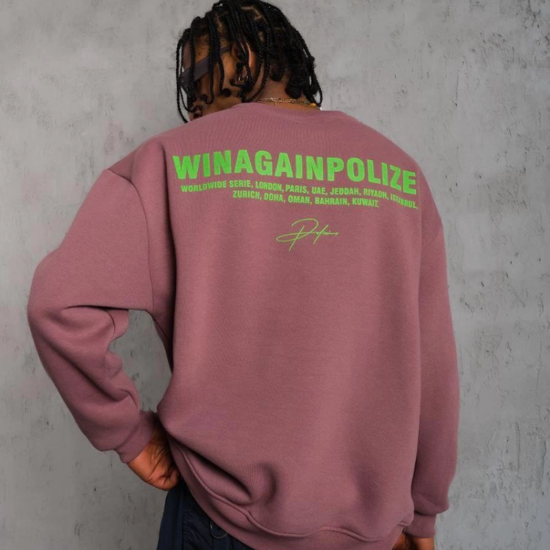 Baskılı Sweat - Gül Kurusu