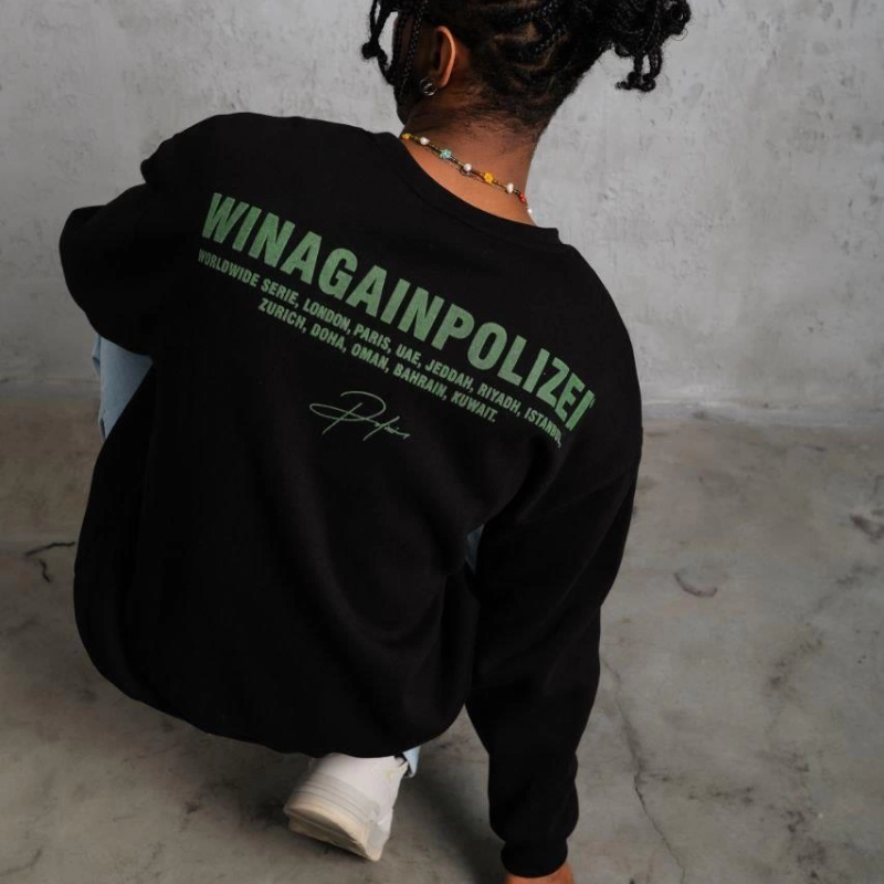 Baskılı Sweat - Siyah -