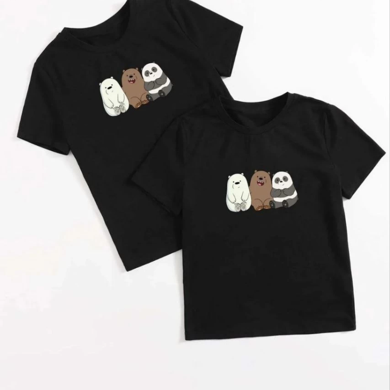 Baskılı T-Shirt - Siyah -