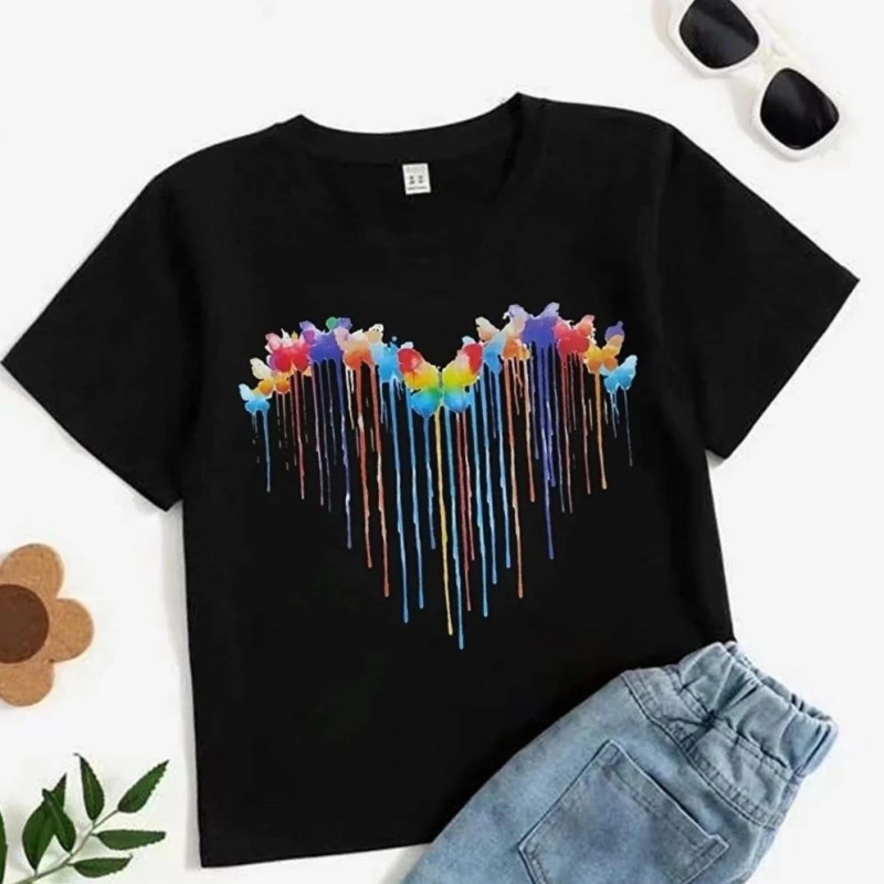 Baskılı T-Shirt - Siyah -