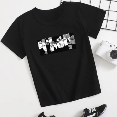 Baskılı T-Shirt - Siyah -