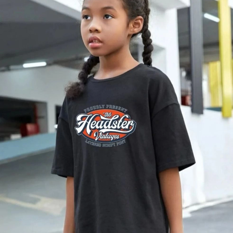 Baskılı T-Shirt-Siyah -