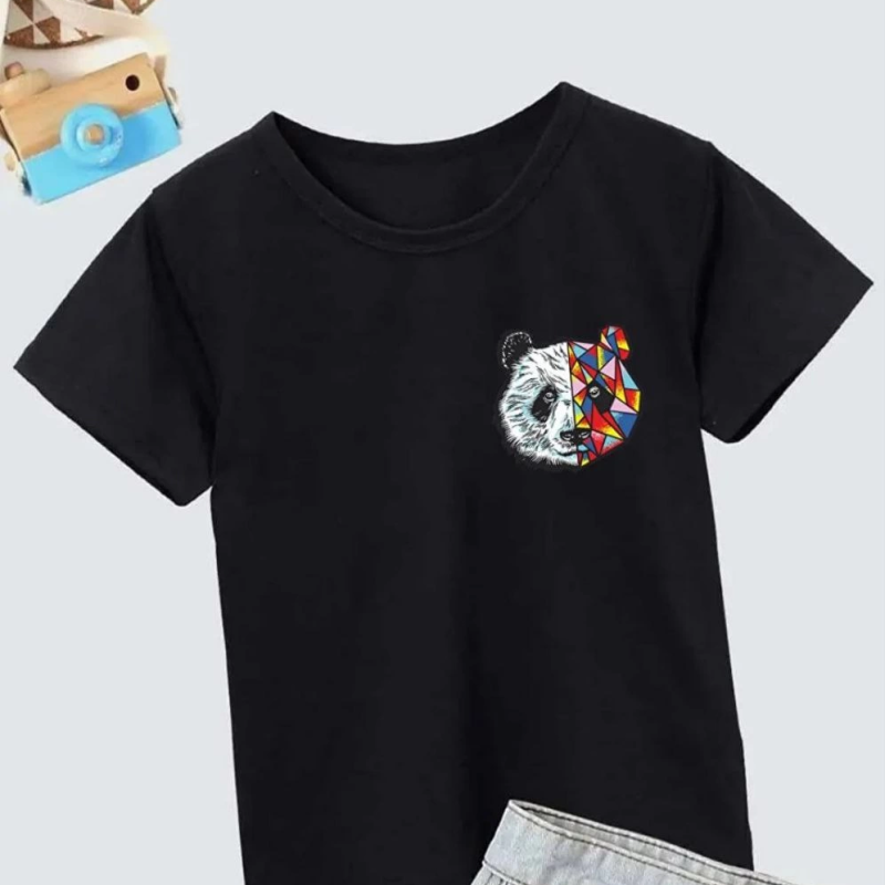 Baskılı T-Shirt - Siyah -