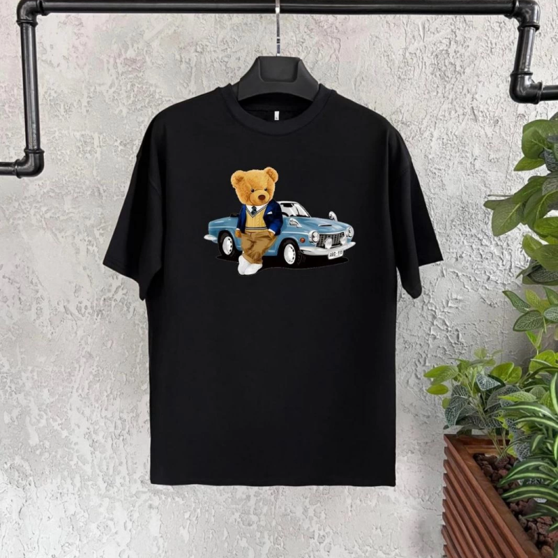 Baskılı T-Shirt - Siyah -