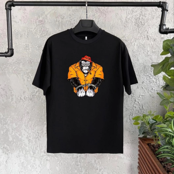 Baskılı T-Shirt - Siyah -