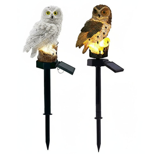 Baykuş Tasarımlı Solar Kazıklı Bahçe Aydınlatma 