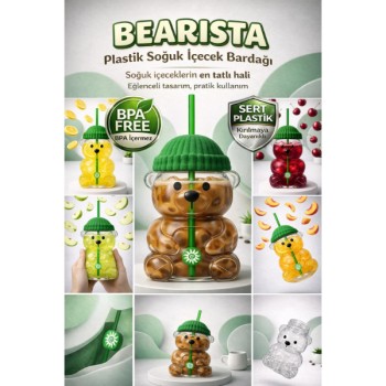 Bearista Plastik Soğuk İçecek Bardağı 