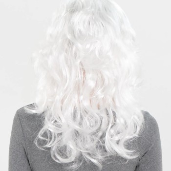 Beyaz Renk Kahküllü Dalgalı Uzun Parti Peruğu