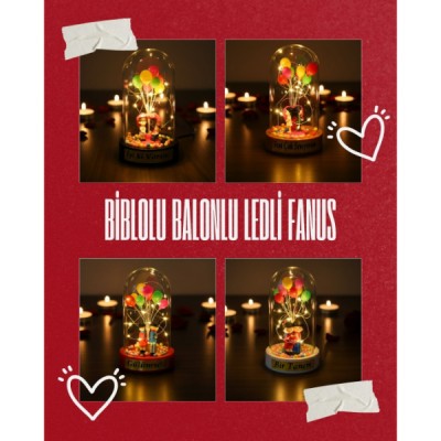 Biblolu Balonlu Ledli Fanus 