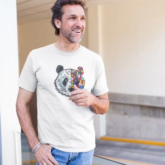 Bisiklet Yaka Baskılı Oversize T-Shirt - Beyaz -