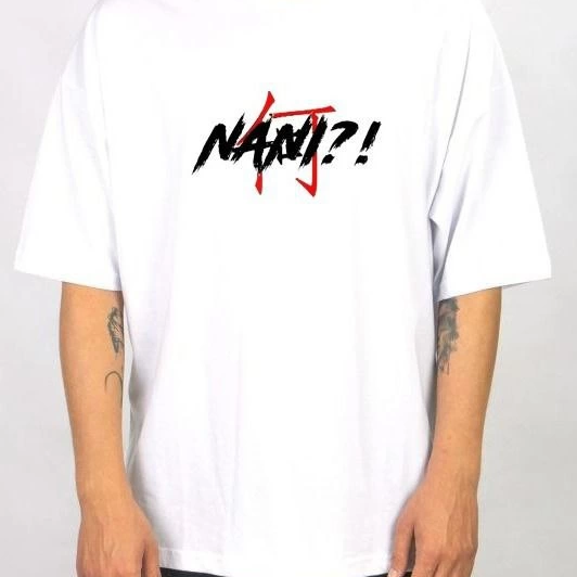 Bisiklet Yaka Baskılı Oversize T-Shirt - Beyaz -