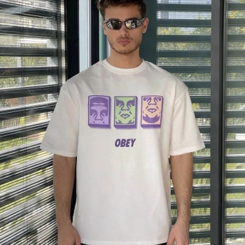 Bisiklet Yaka Baskılı Oversize T-Shirt - Beyaz