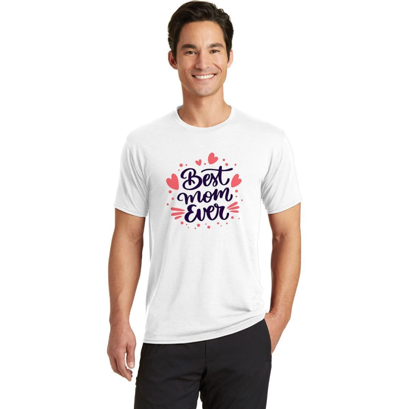 Bisiklet Yaka Baskılı Oversize T-Shirt - Beyaz -