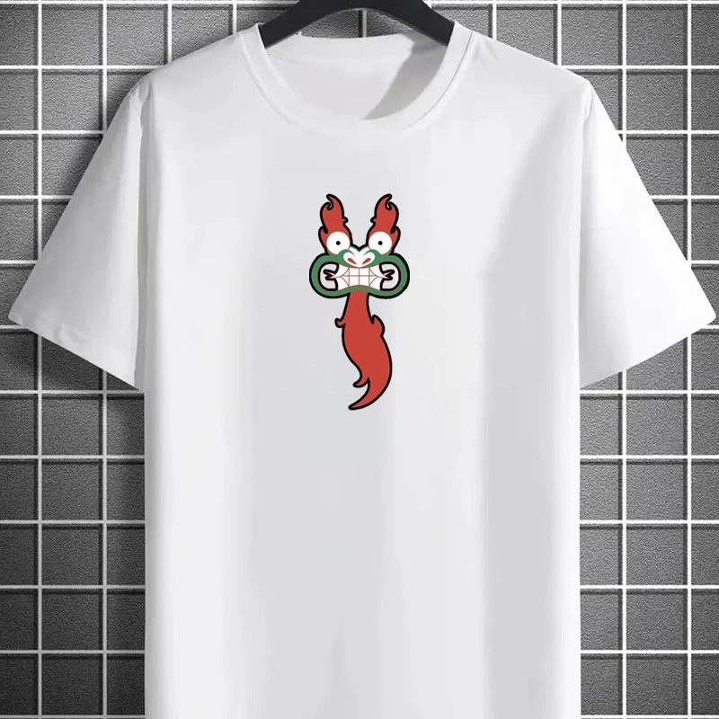 Bisiklet Yaka Baskılı Oversize T-Shirt - Beyaz -