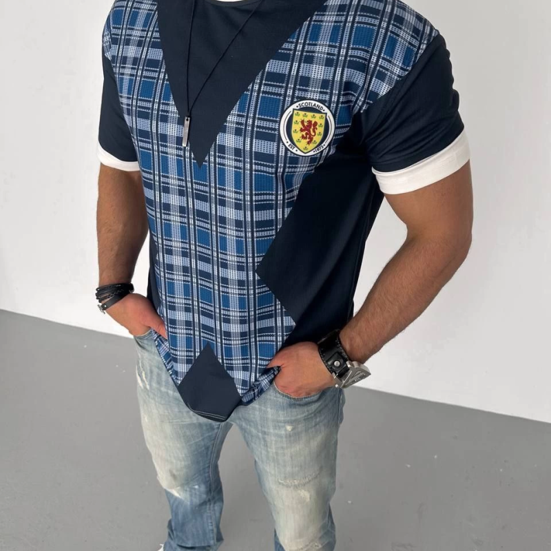 Bisiklet Yaka Baskılı Oversize T-Shirt - Siyah -