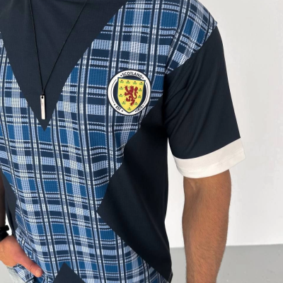 Bisiklet Yaka Baskılı Oversize T-Shirt - Siyah -