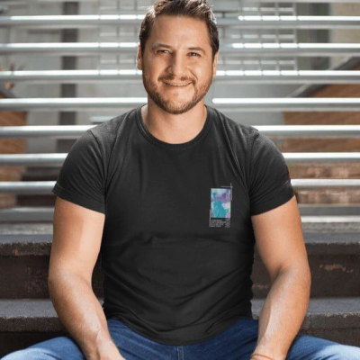 Bisiklet Yaka Baskılı Oversize T-Shirt - Siyah -