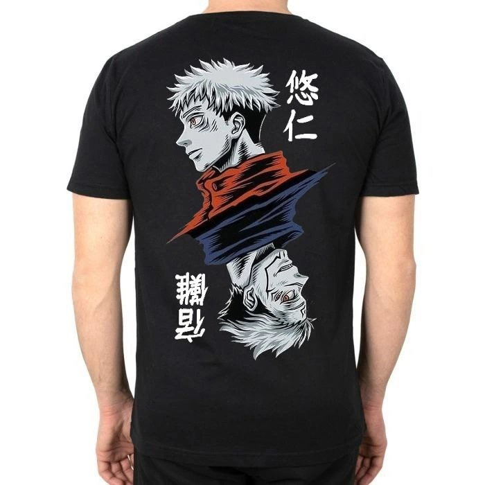 Bisiklet Yaka Baskılı Oversize T-Shirt - Siyah -