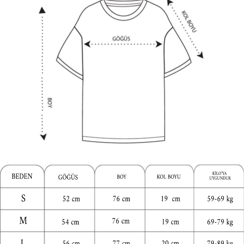 Bisiklet Yaka Baskılı Oversize T-Shirt - Siyah -