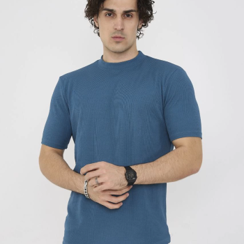 Bisiklet Yaka Slim fit T-Shirt- Turkuaz