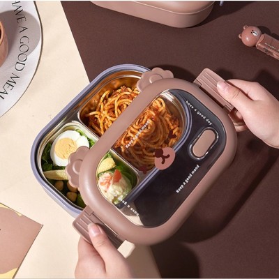 Bölmeli Paslanmaz Çelik Yemek Kutusu