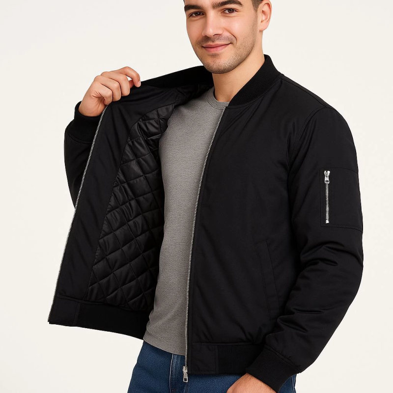 Bomber Mont Ceket - Siyah -