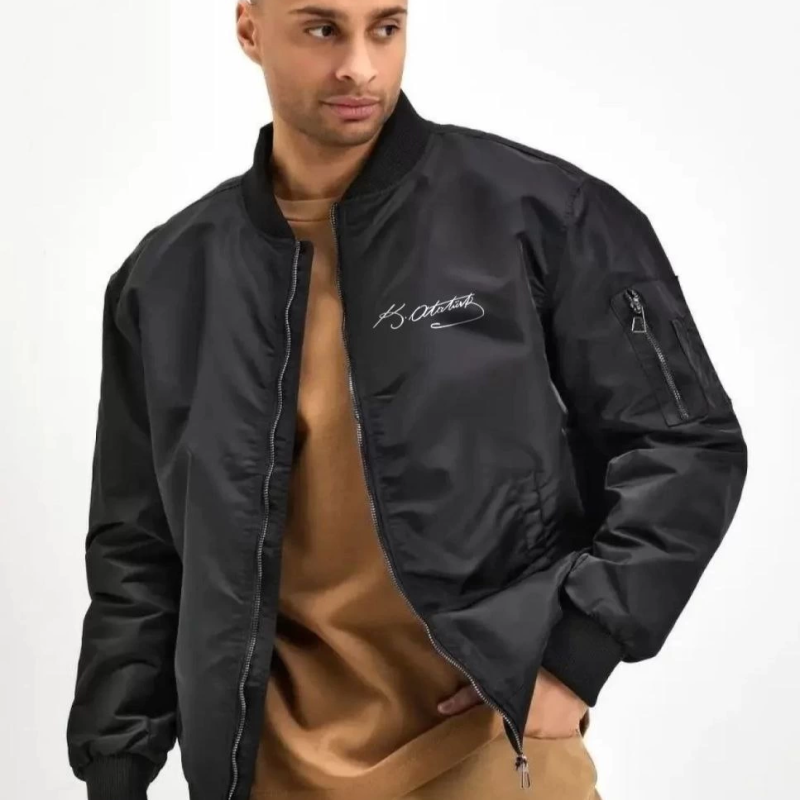 Bomber Mont – Siyah Renk, Atatürk Silüet Baskılı -