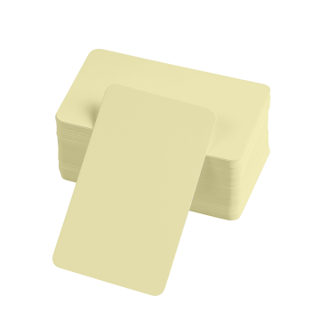 Boş Kelime Kartları 5x8 cm - 50 Adet Oval Kenarlı  >  Tabu & Not Kartları - Sarı