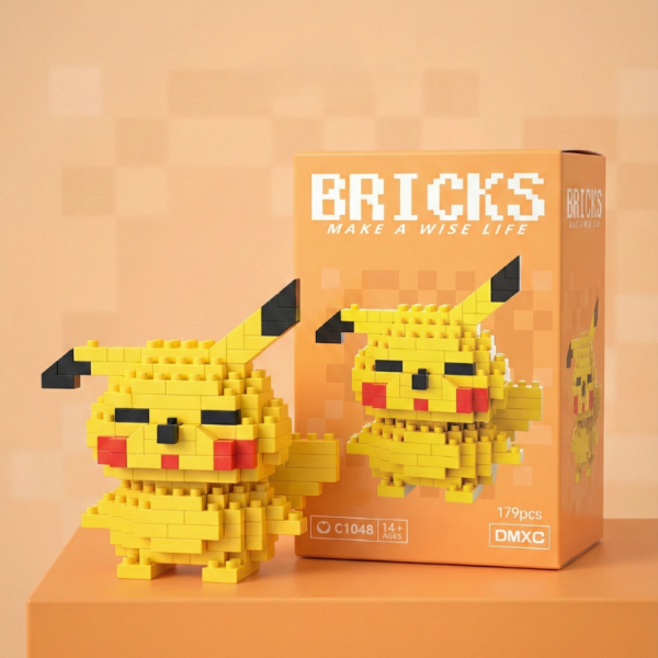 Bricks Pikachu Mini Lego Figürü 