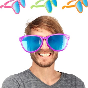 Büyük Parti Gözlüğü Rengarenk 12 Adet