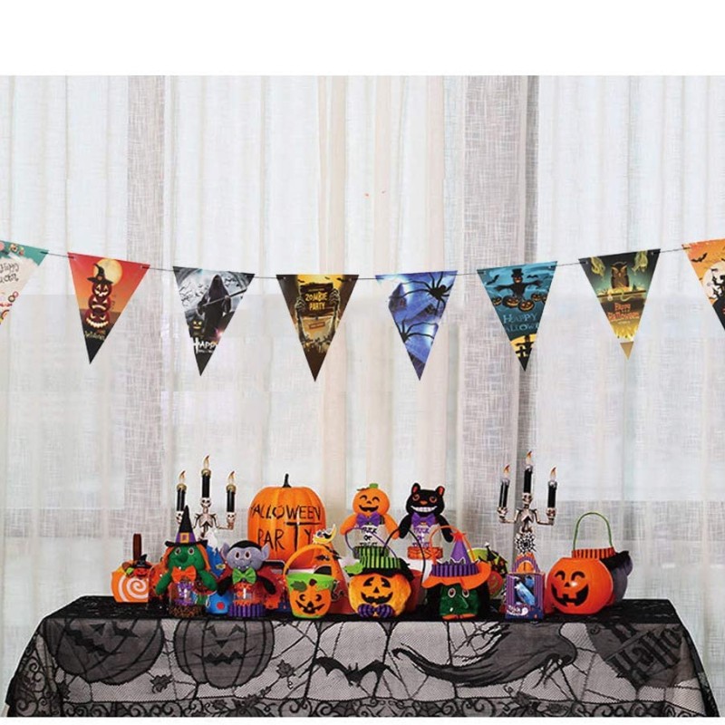 Cadılar Bayramı Halloween Flama Bayrak Banner Süs 8 li