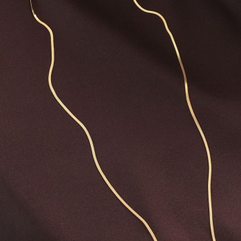 Çelik Gold Renk 60 cm İnce İtalyan Zincir Kolye